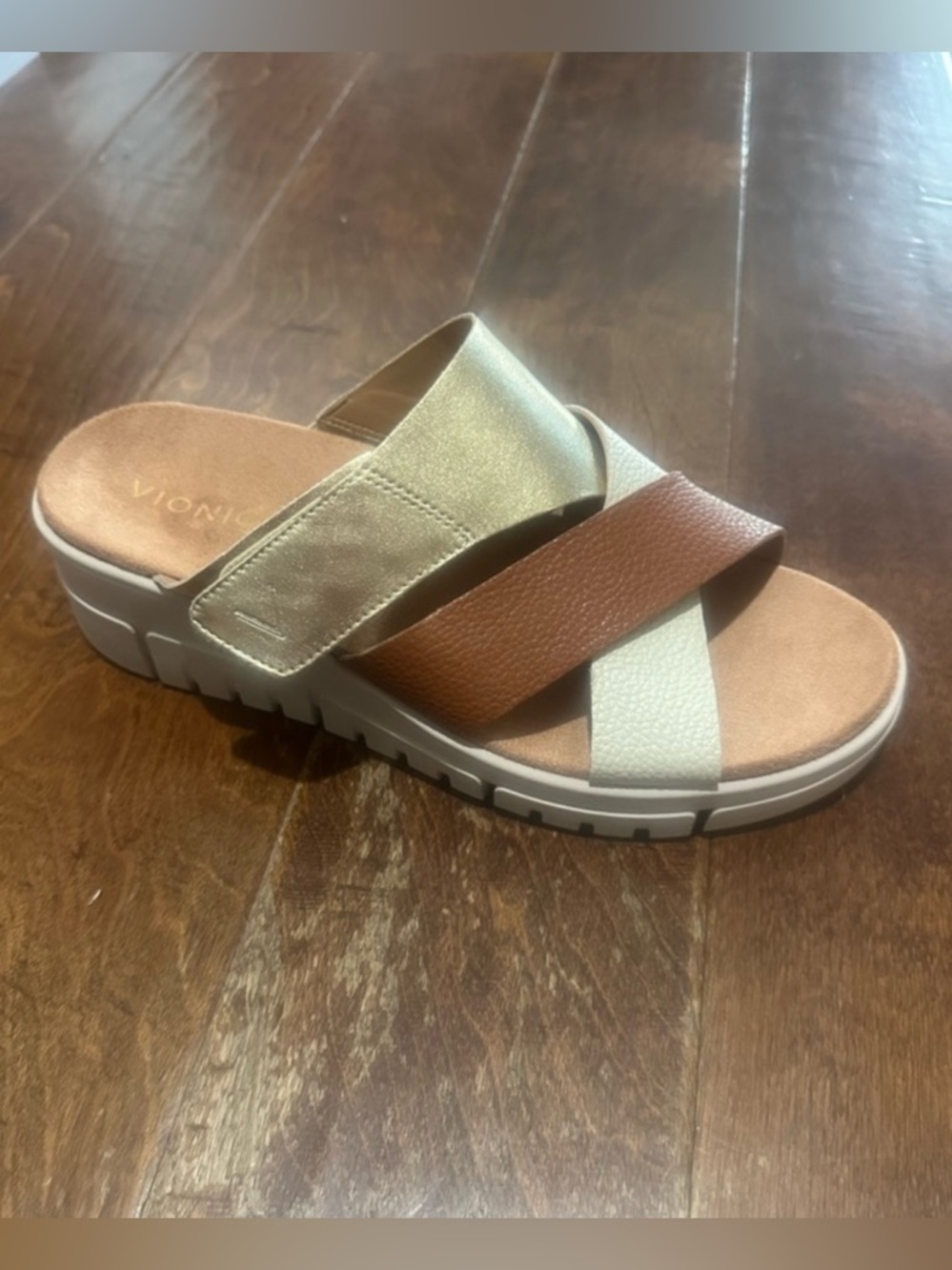 Vionic Uptown Sunset Crisscross Slide Sandals - Picture 2 of 10
